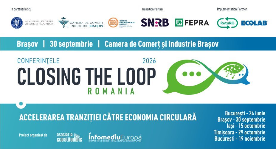 Closing the Loop Romania 2026 – Accelerarea tranziției către economia circulară - 30 septembrie 2026 - Brașov